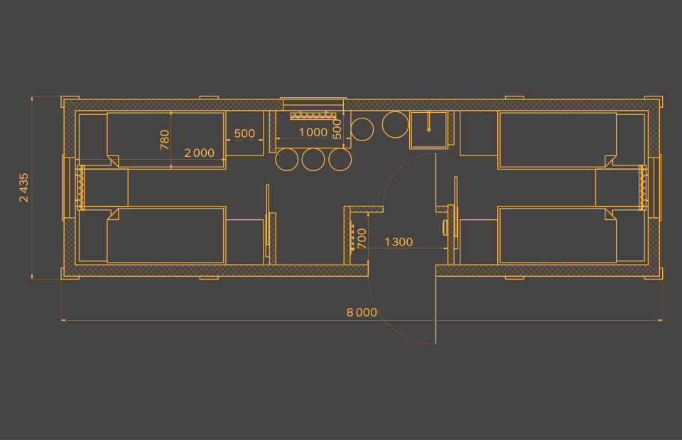 Жилой вагон на 8 человек